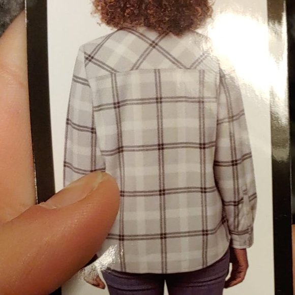 O'Neill Womens plaid fleece shirt jacket--Grey - Picture 5 of 6